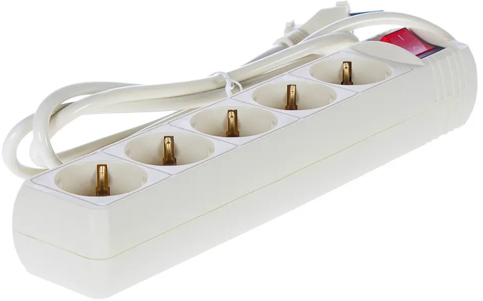SKYBEAM Удлинитель с заземлением на 5 розеток для надежного подключения техники 18372654