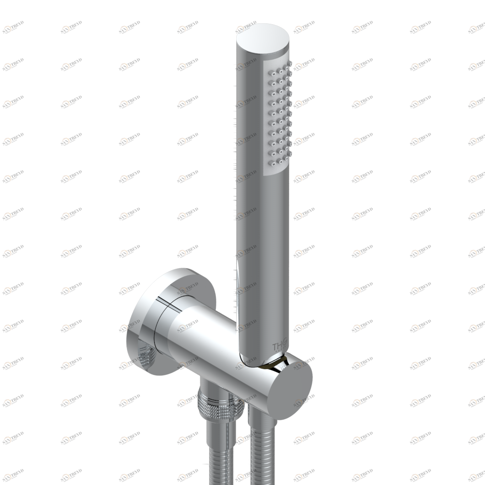 G5B-54 Душ ручной стильный встраиваемый в стену, шланг и патрубок для душа с крючком Thg-paris Nano с рукоятками Хром G5B 54  A02 CAT.A