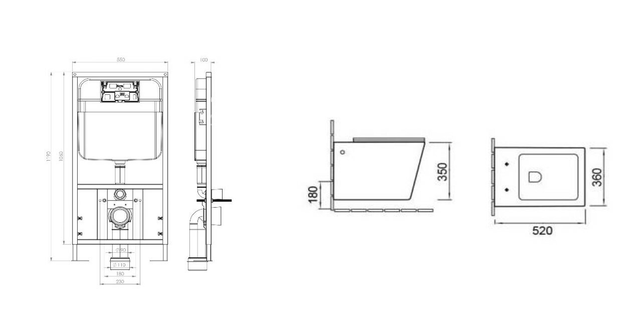 Подвесные унитазы SL-5004 + SL-01 SANTILINE  - Вид №1