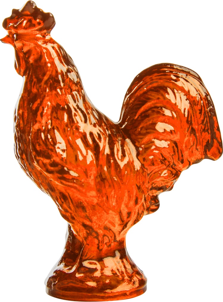 10595784 Cristal de Paris Фигурка Cristal de Paris "Петух" 4,5х5,5см (янтарная) Хрусталь 