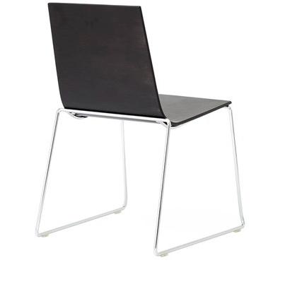 Andreu World Стул штабелируемый на санках из дуба Lineal Si0582 - Вид №3