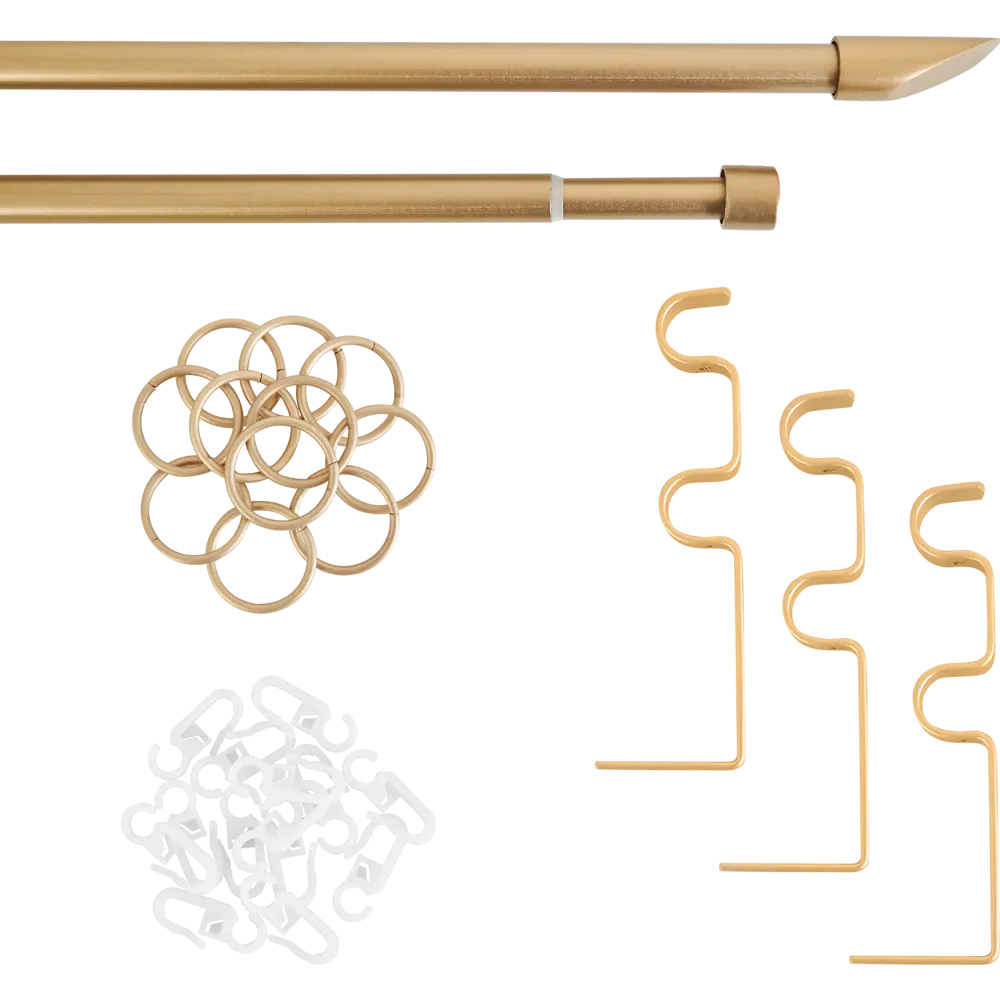 Карниз двухрядный раздвижной d19/16 мм наконечник скол 160-320 см цвет бронза ORBIS STLM-2125620 - Вид №1