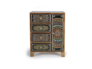 Прямоугольная тумбочка из манго с ящиками