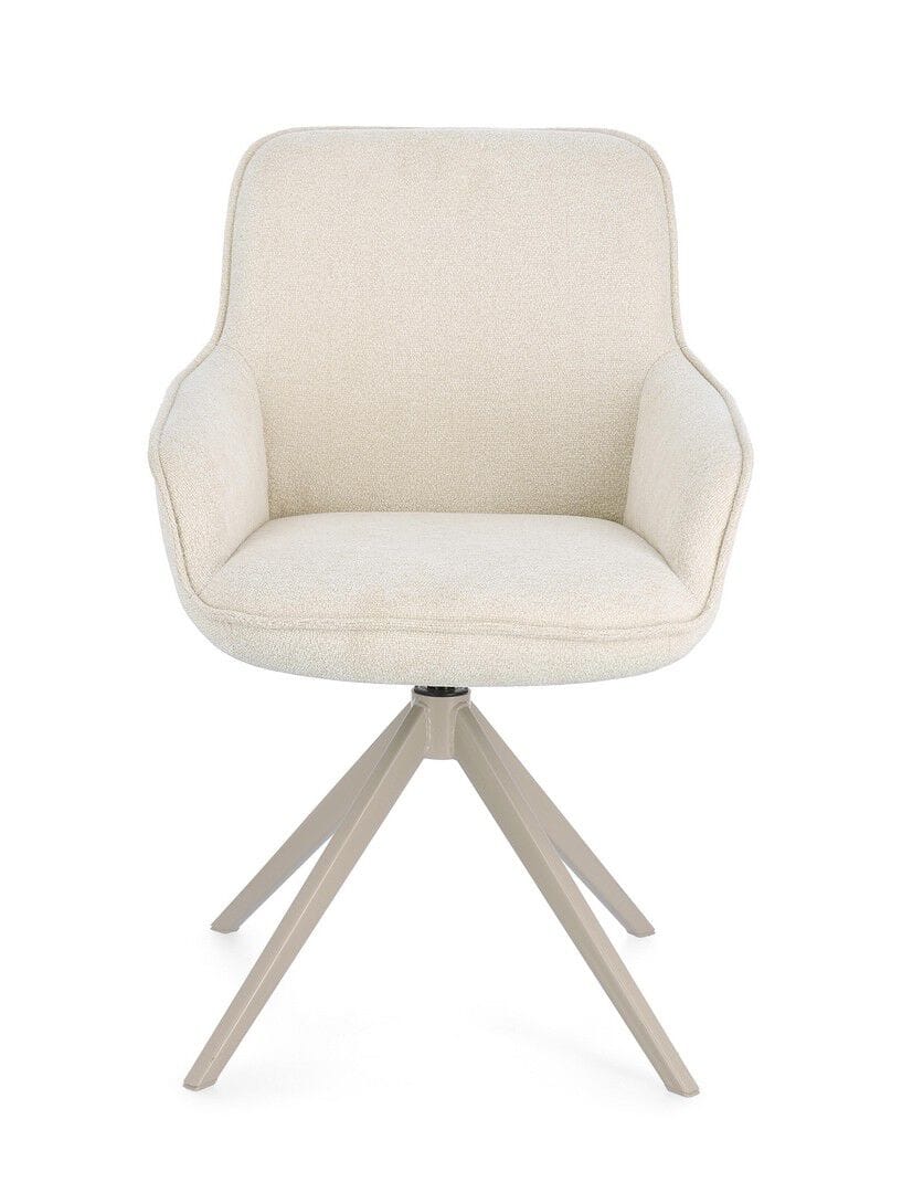 Тканевый поворотный стул с подлокотниками BIZZOTTO MATILDA ARCH-00004063 - Вид №4