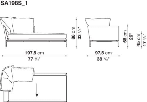 Угловой диван из ткани B&B Italia Атолл ARCH-00091854 - Вид №11