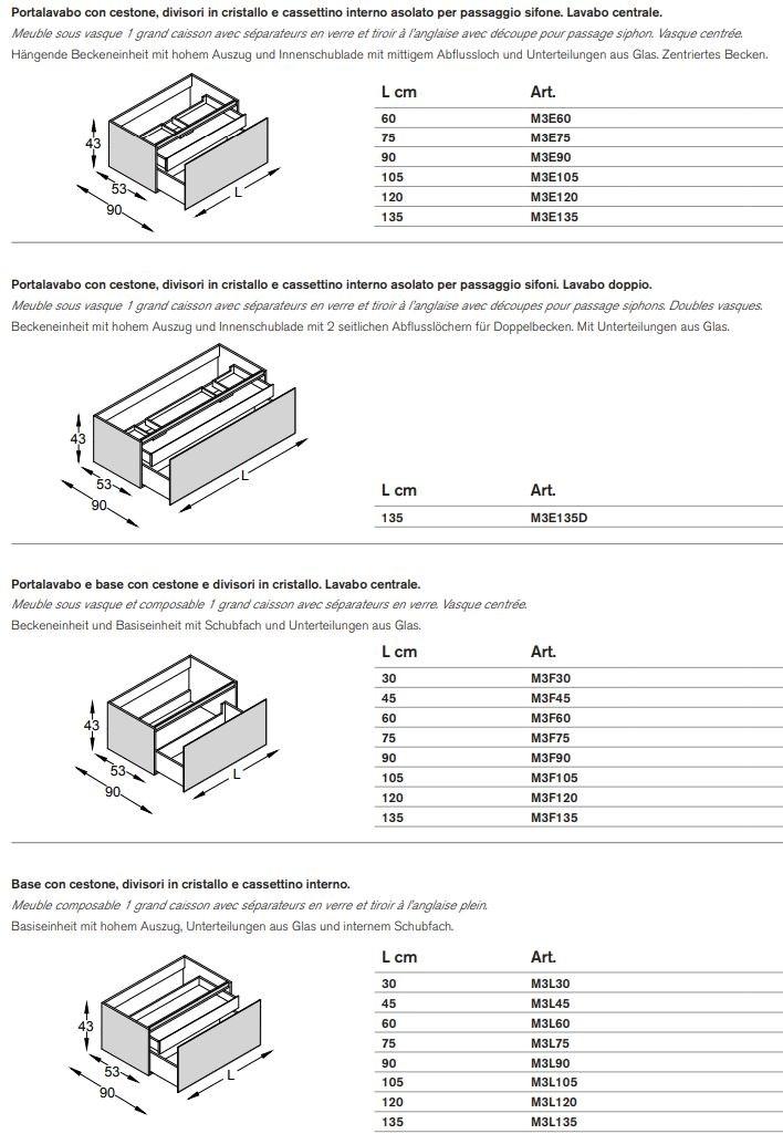ARTELINEA Тумба под умывальник из эмалированного хрусталя с дверцей и ящиками  Al 583  - Вид №4
