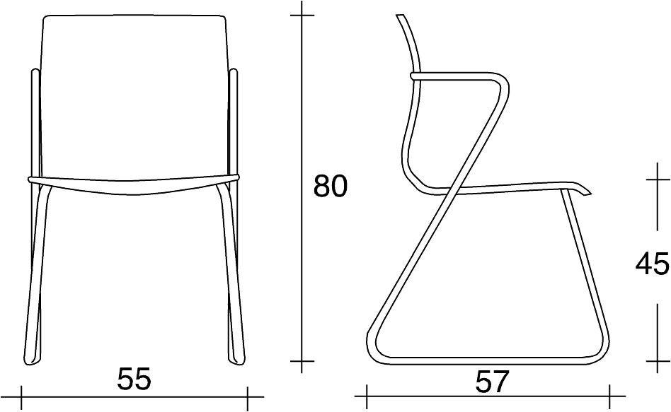 TALIN Салазки стула из фанеры с подлокотниками Webwood sun-id-1467652 - Вид №1