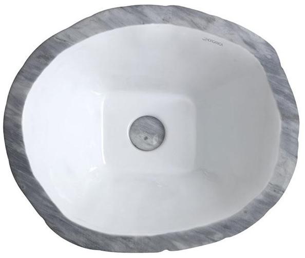 Trr01t Подвесная раковина настенная овальная Horganica Terra белая - Вид №3