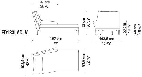 B&B Italia Дормез из ткани Édouard EDOUARD sun-id-1388872 - Вид №3
