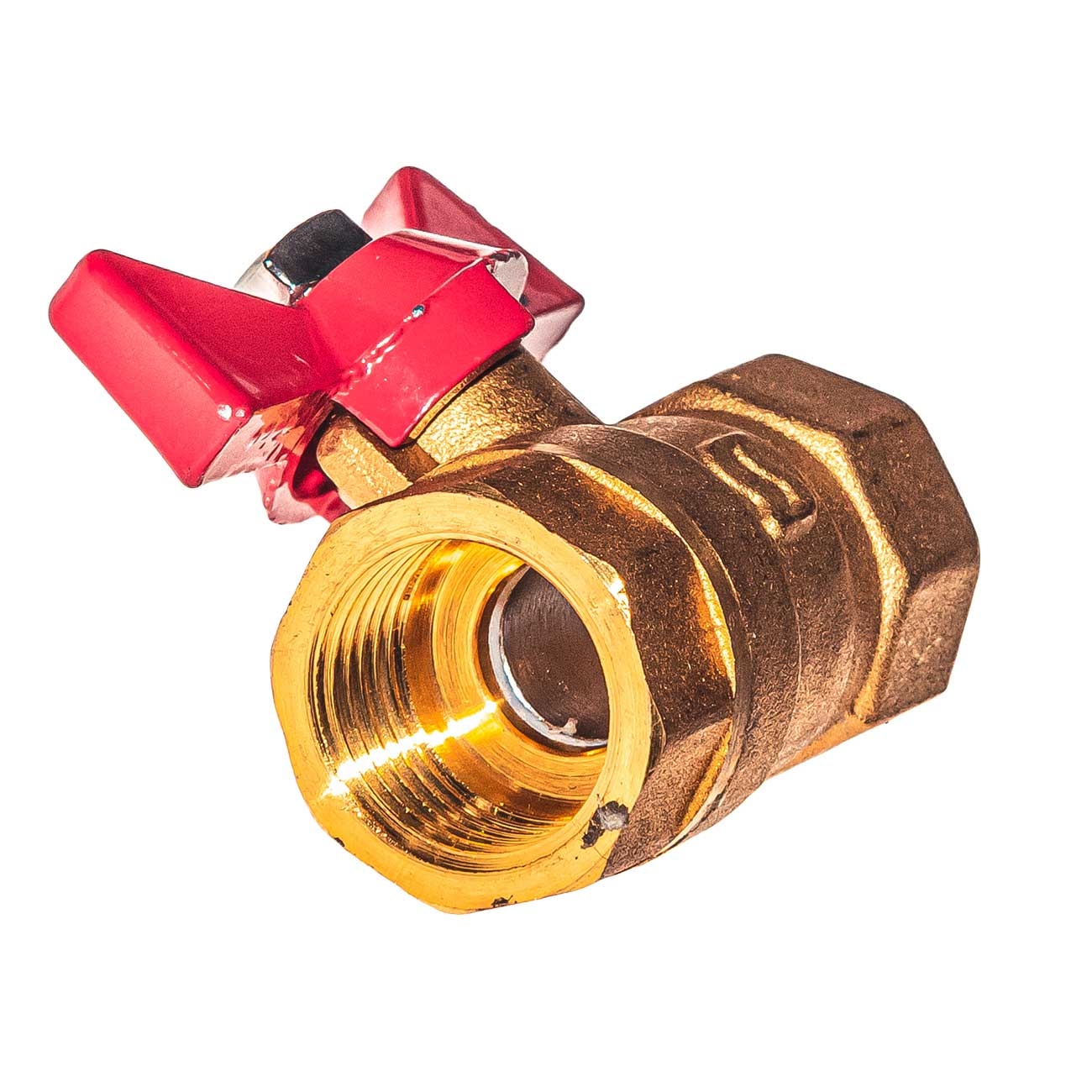 22301 Кран шаровой в/в 1/2" бабочка, латунь LAB.Space  - Вид №2