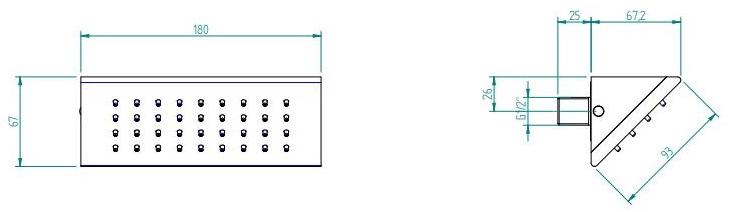 ZAZZERI Настенная лейка для душа Shirò Shiro sun-id-1506965 - Вид №3