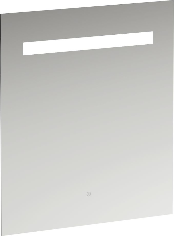 H4476329501441 Зеркало, 600 мм, с встроенной горизонтальной LED подсветкой, один сенсорный выключатель (вкл/выкл/затемнение), алюминиевый каркас, 4000 K, IP44 LAUFEN PRO