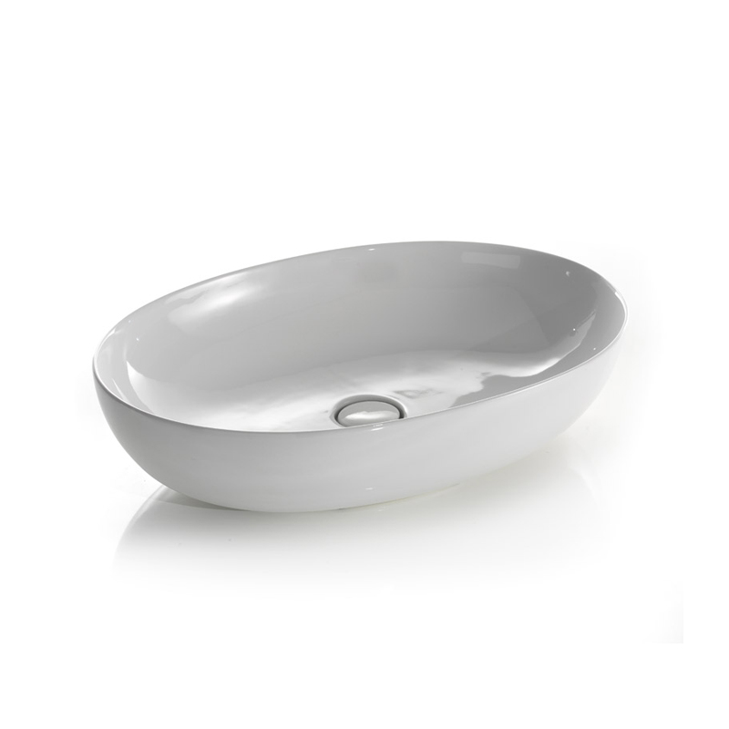 L616T0R0V0100 Раковина накладная ELITE OVAL M 555х385х140 мм без перелива Белый глянцевый AeT ITALIA