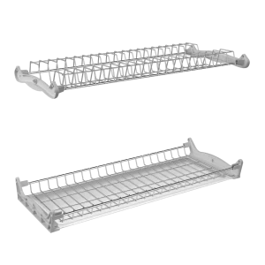 Сушилка для посуды в шкаф Konsensa двухуровневая серая 89393085