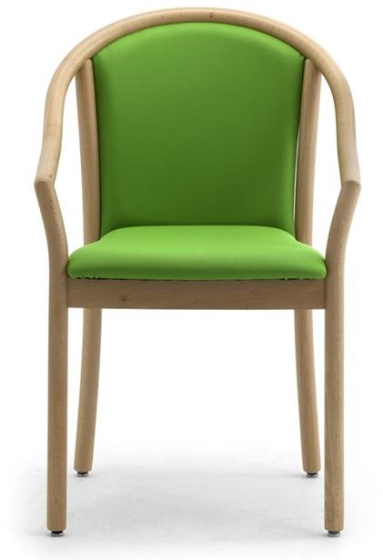 Leyform Стул из бука и ткани с подлокотниками  1699  - Вид №1