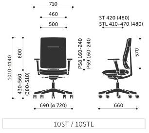 profim Офисный стул 5 спиц с подлокотниками Xenon sun-id-1359457 - Вид №7