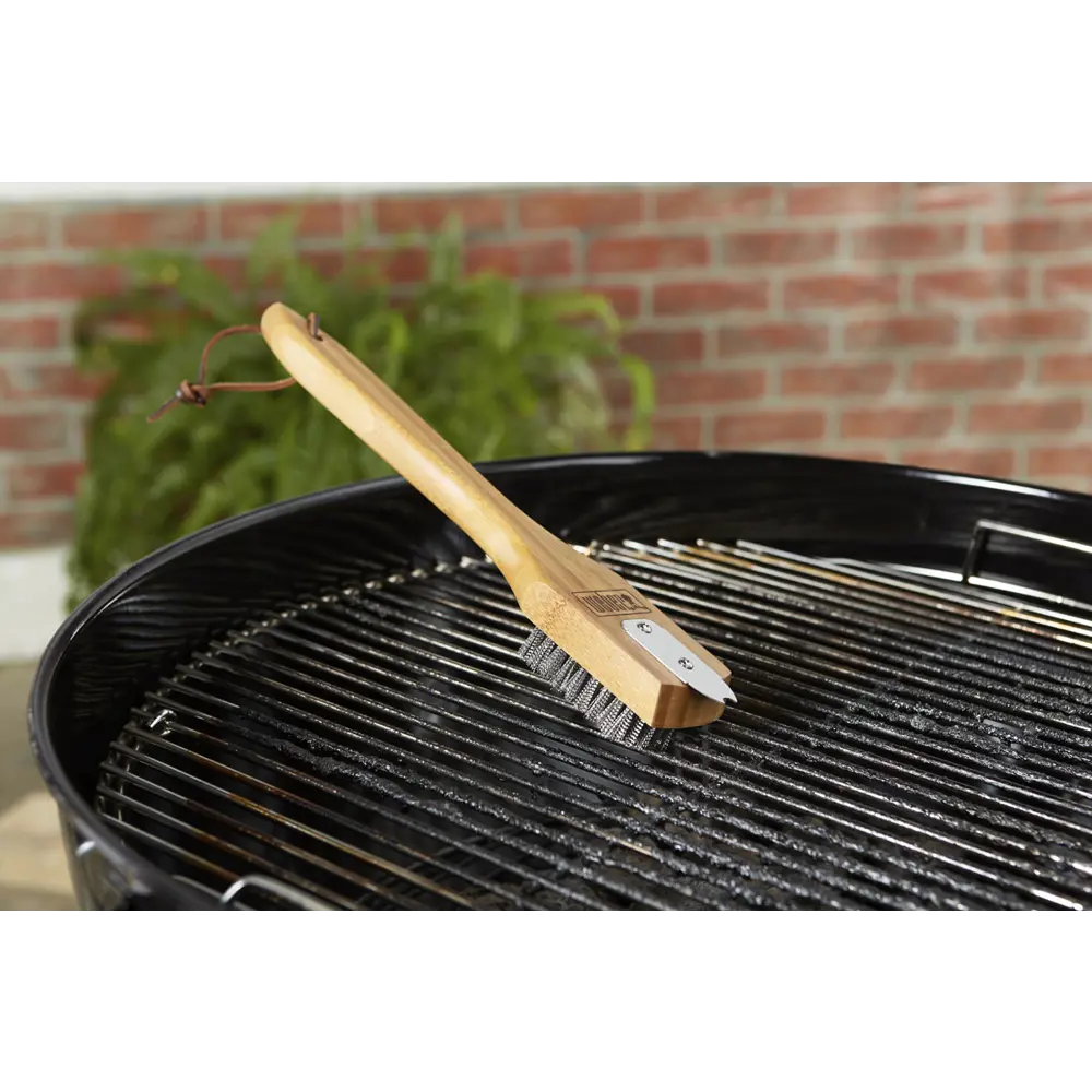 Щётка для чистки гриля Weber 30 см с бамбуковой ручкой 81898576 STLM-2137898  - Вид №3