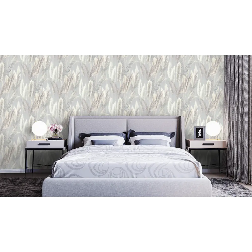 Обои флизелиновые Vog Collection Cortaderia серые 1.06 м 72086-41 STLM-2065429 - Вид №2