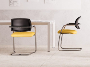 Тканевый консольный стул для зала ожидания