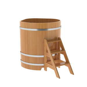 1225 Купель угловая из лиственницы 1,03х1,03х1,2 натуральная премиум Alyarus