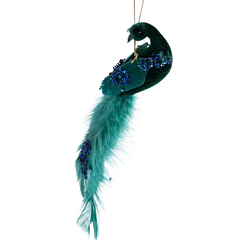 87036496 Елочная игрушка Птица 22x4.5 цвет зеленый STLM-1532171 Santreyd  - Вид №2