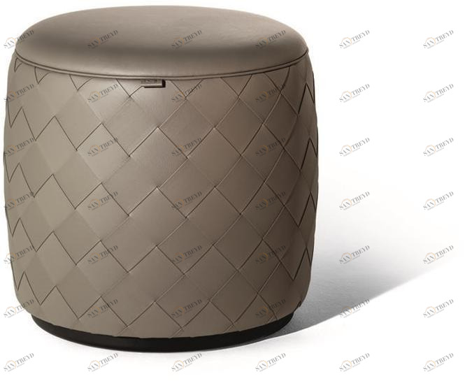 Poltrona Frau Круглый кожаный пуф La collezione - mobili e complementi sun-id-1370740