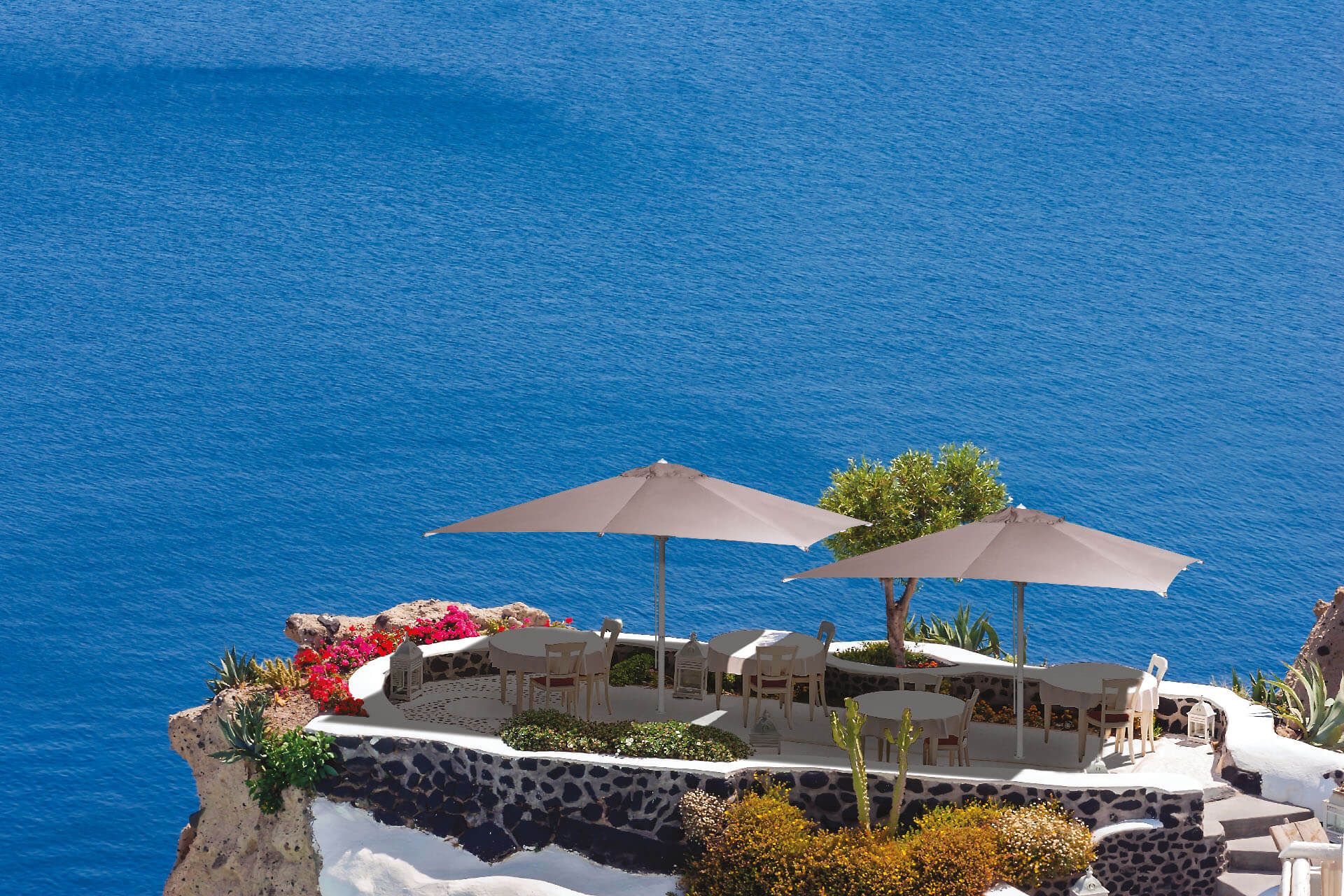 Алюминиевый квадратный зонт с телескопическим закрытием Scolaro Parasol VERONA STARWHITE ARCH-00133266 - Вид №1