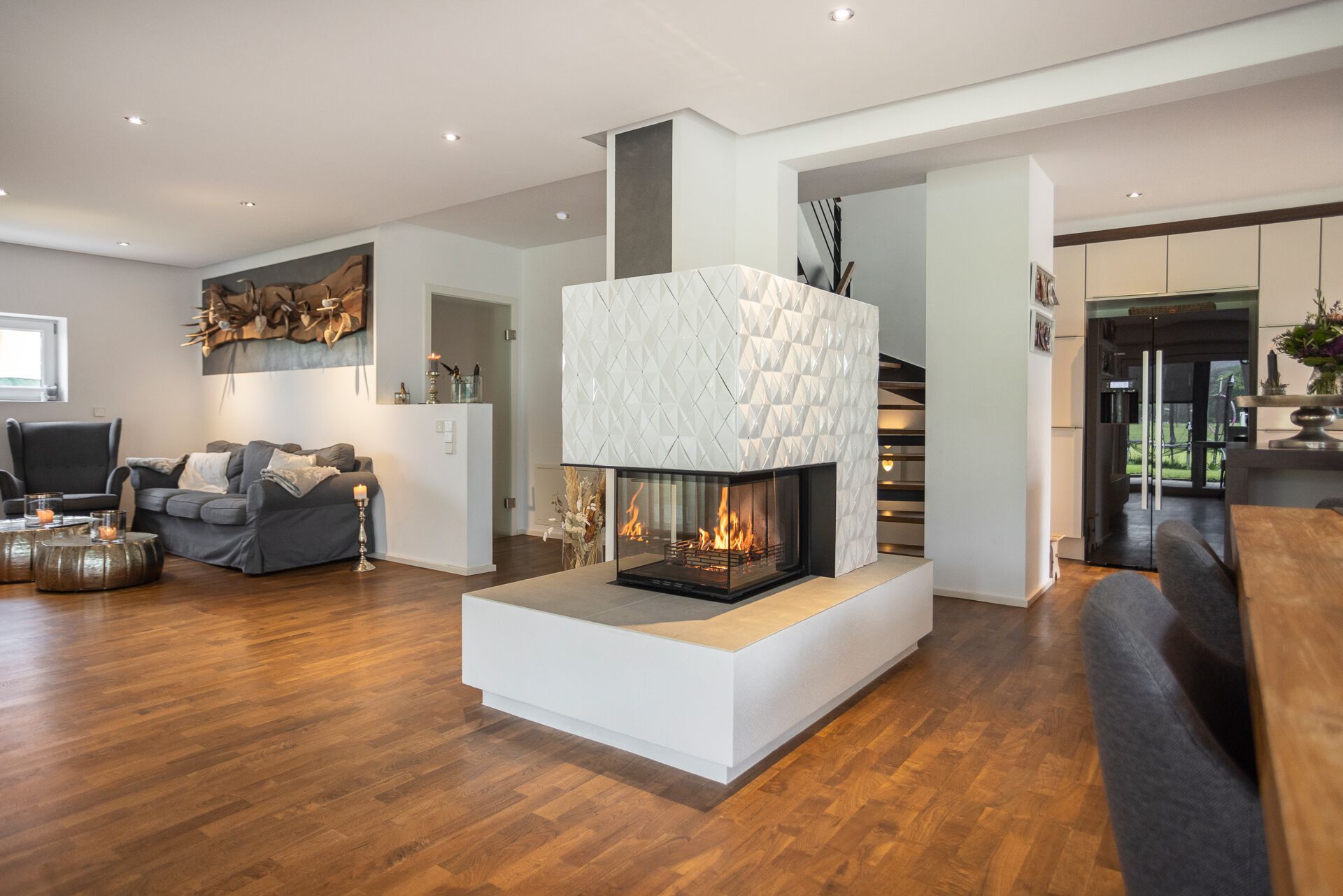 Стальной дровяной камин с тройным фасадом RÜEGG RIII ARCH-00001709