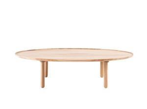 Овальный журнальный столик из дуба