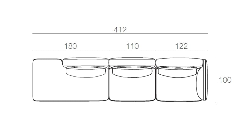 Съемный модульный диван из ткани CTS SALOTTI Kant ARCH-00098386 - Вид №8
