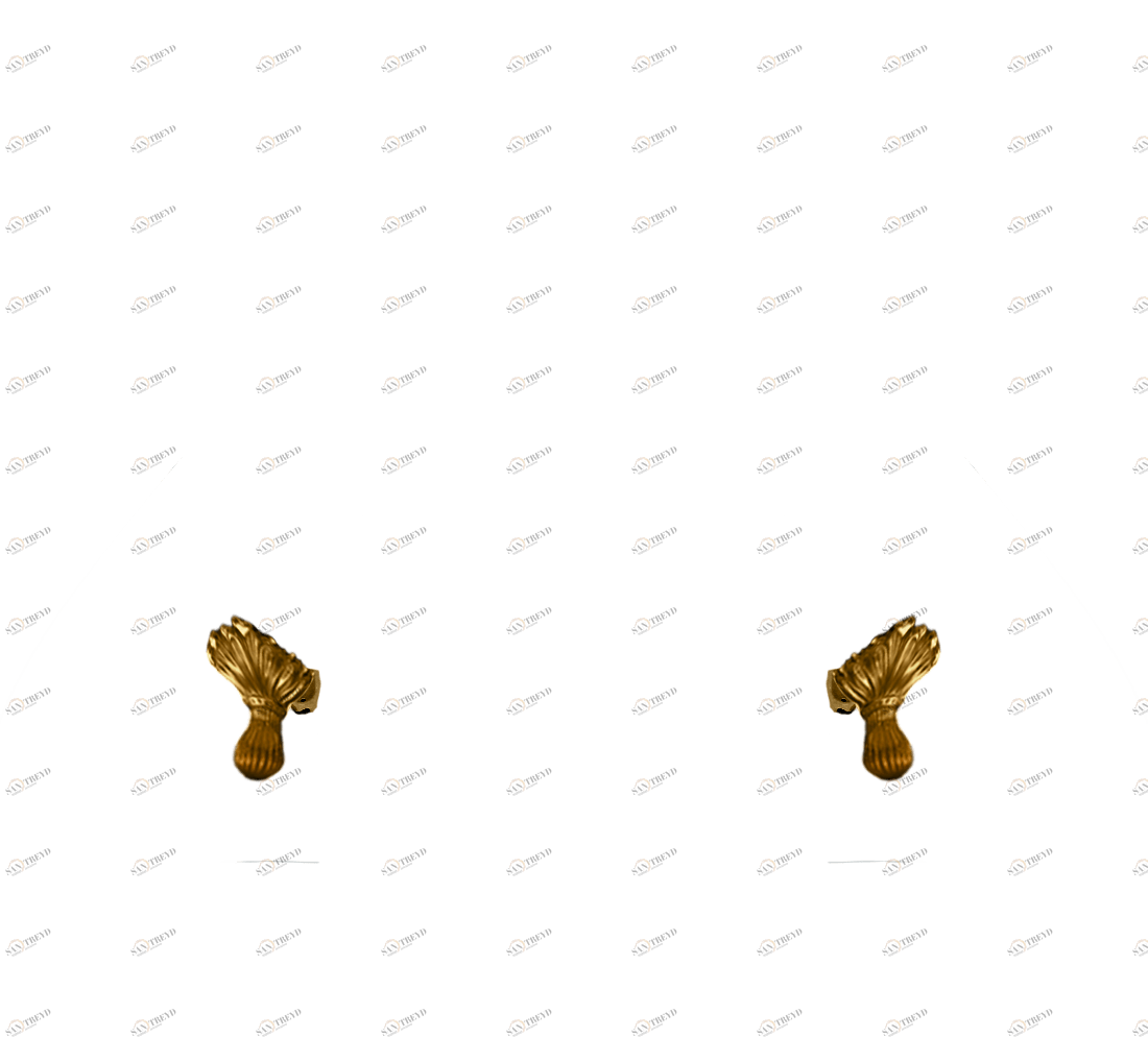 Gentry Home Bexley Cast iron bathtubs with feet Цветочное сусальное золото GH100622 
