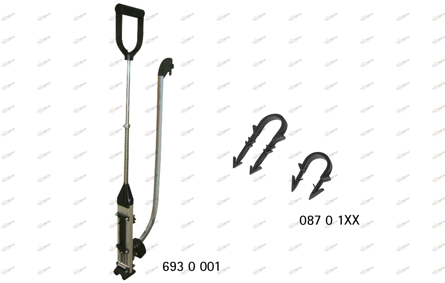 0870141 Монтажные профиля BIS Система якорных фиксаторов для монтажа труб к полу WALRAVEN 