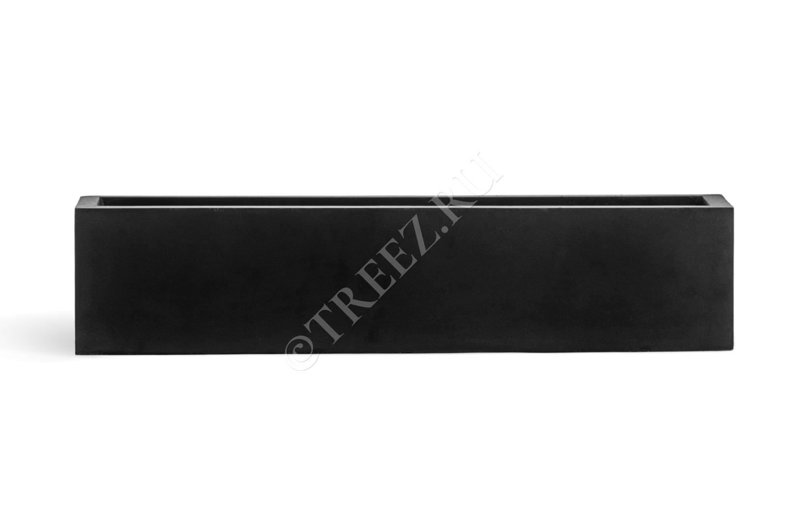 41.1020-0031-BLCK-60 Кашпо  ERGO - серия Just - Узкий низкий прямоугольник - Антрацит Цветочная коллекция  - Вид №9