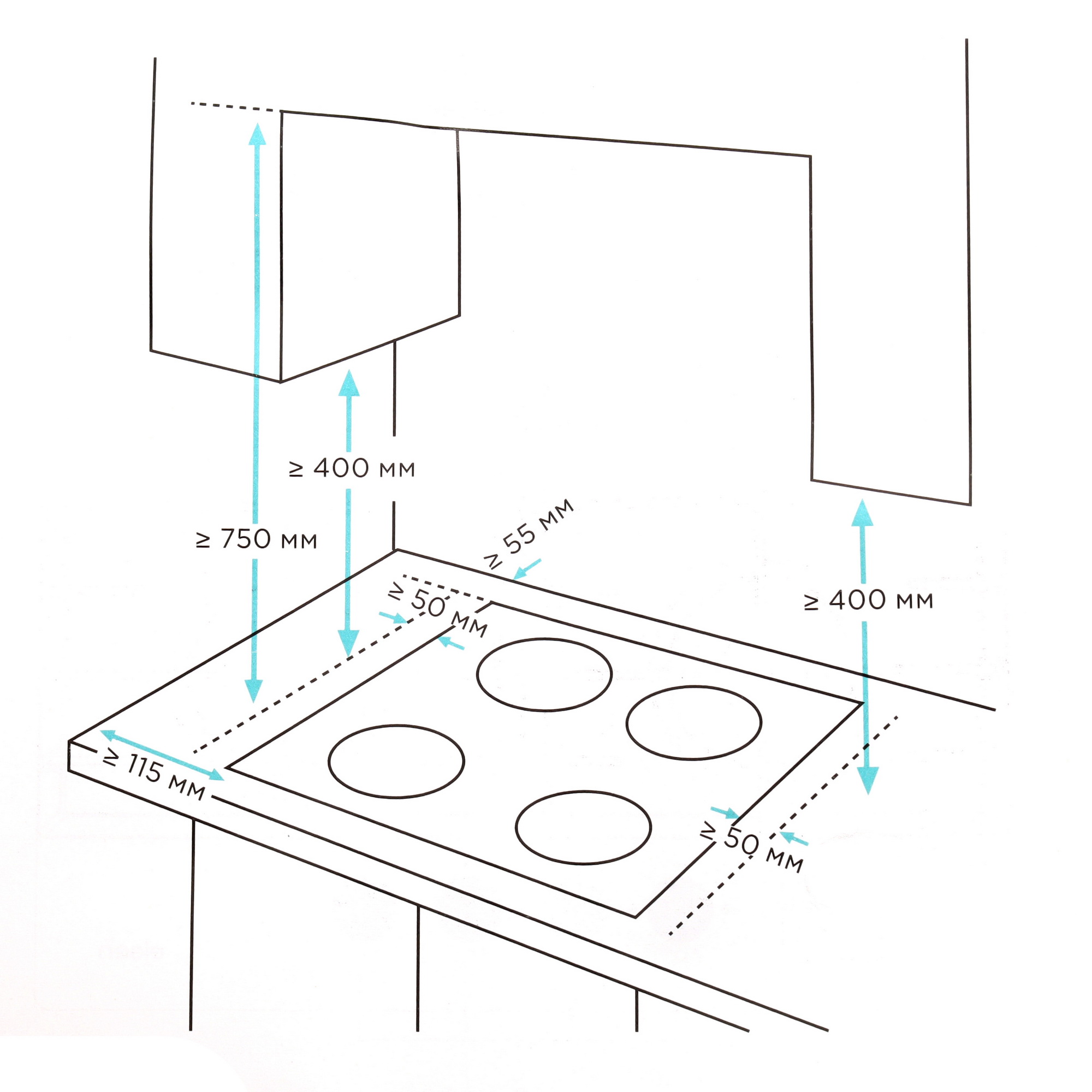 9159438 Газовая варочная поверхность Eigen GH-60M01DT STDN-0015329 - Вид №6