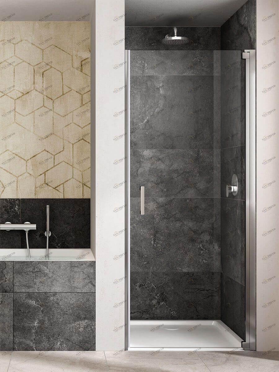 Маятниковая дверь в нишу Provex Jolly JN 0070 JN 05 GL стекло прозрачное 0070JN05GL