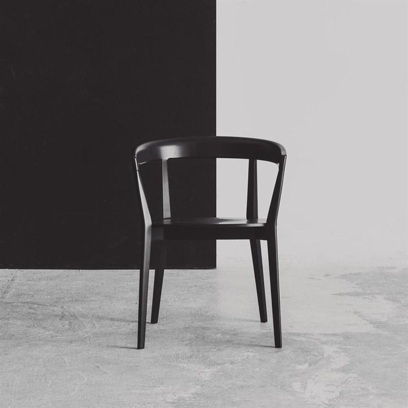 Andreu World Деревянный стул с подлокотниками Carola So0907 - Вид №5