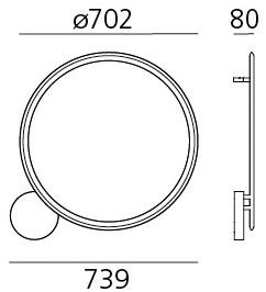 Artemide Настенный светодиодный светильник с прямым и отраженным светом Discovery sun-id-1428426 - Вид №3