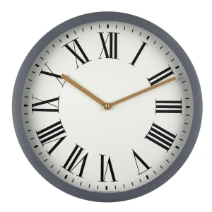 TROYKATIME Настенные часы с римским циферблатом в бело-серых тонах 89408016