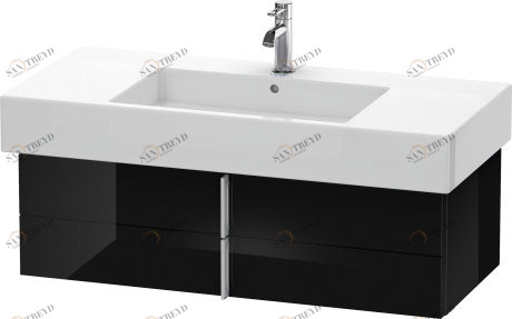 VE621404040 Vero Тумбочка подвесная Черный глянцевый лак Duravit