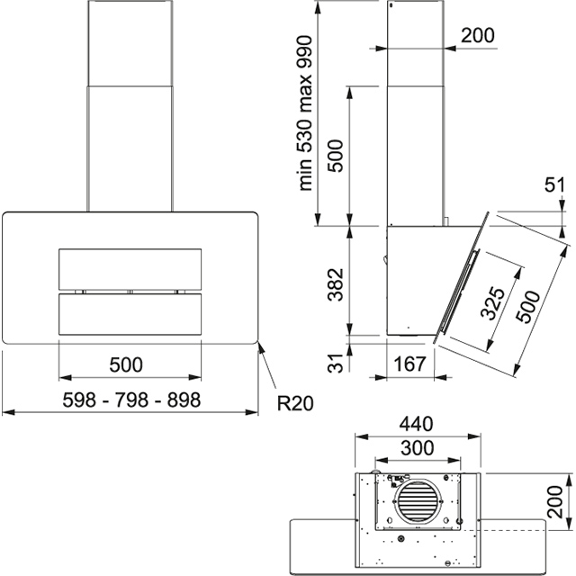 Вытяжка  FMA 905 WH Franke Maris FMA 905 WH Белое стекло - Вид №1