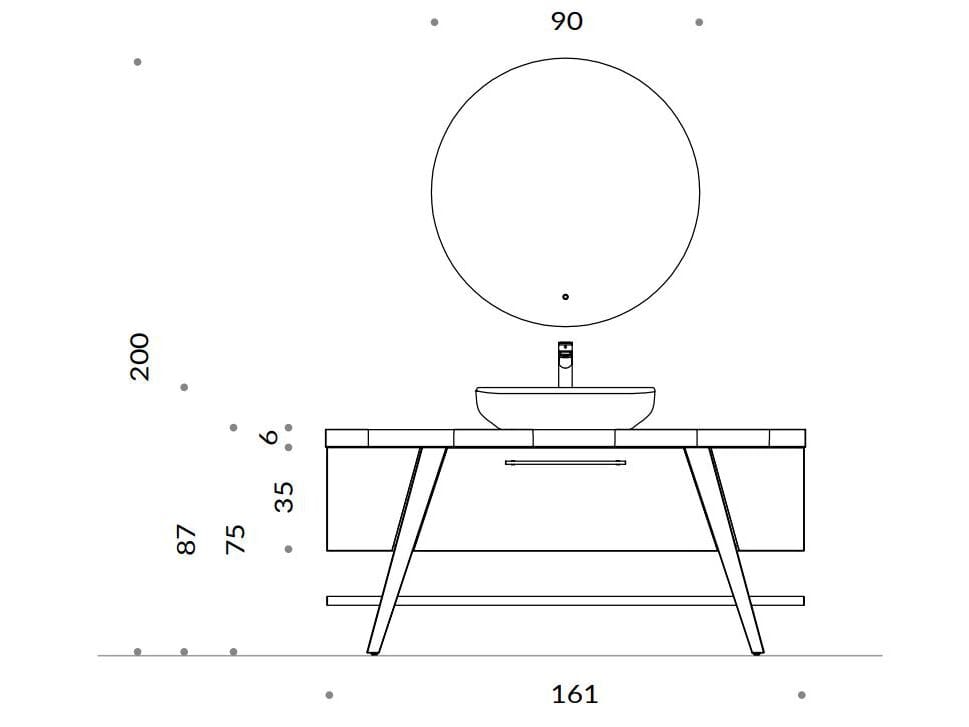 Деревянный напольный умывальник с ящиками Gruppo Geromin Fratino ARCH-00008731