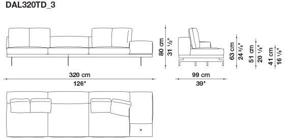 B&B Italia 3-х местный тканевый диван Dock sun-id-1376507 - Вид №50
