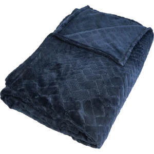 Плед Arce 200x220 см фланель цвет темно-синий 84606631 STLM-2073054
