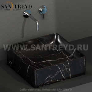 B6Q42PN Накладная раковина на столешницу  квадратная Ceramica Globo T-EDGE