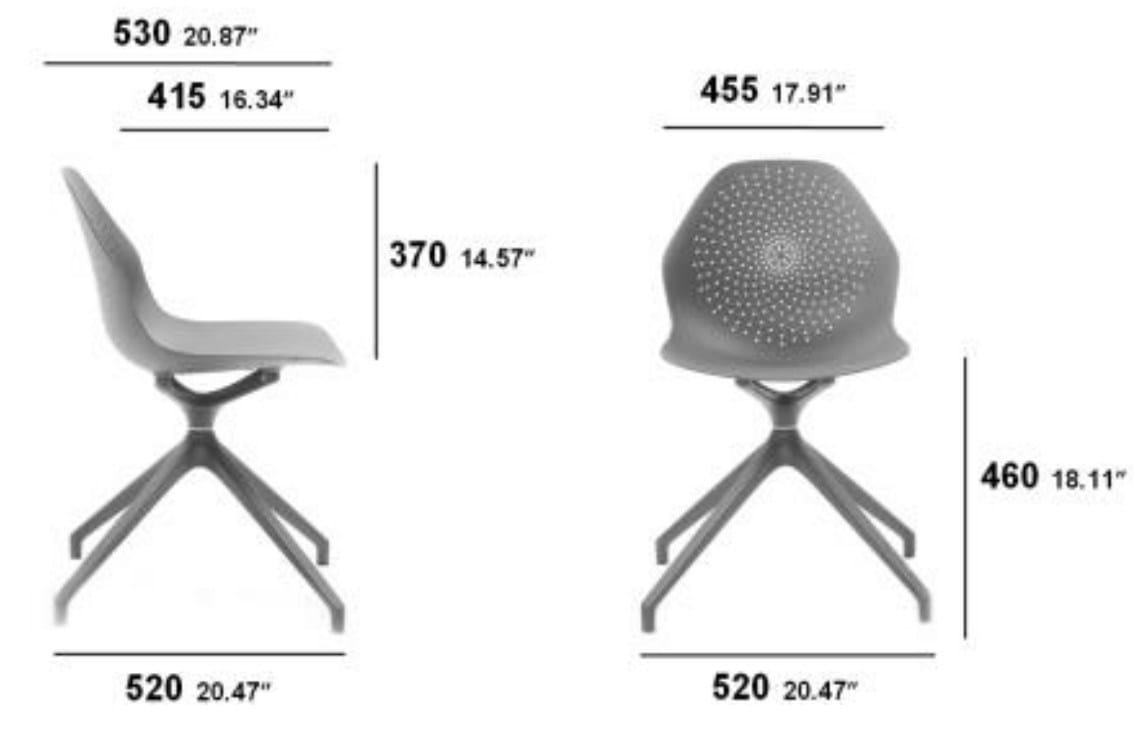 Литой алюминиевый поворотный стул SITIA Klera ARCH-00130169 - Вид №11