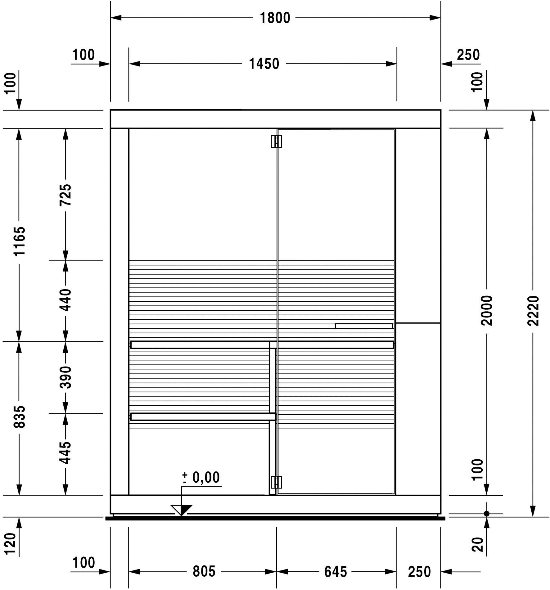 750913002011000 Сауна Inipi, пристенный и угловой вариант Inipi #7509 1800 x 1170 x 2220 мм
Исполнение: американский орех (нат.шпон) Белый глянцевый декор Duravit  - Вид №3