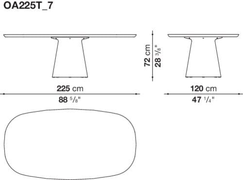 Садовый стол с бетонным основанием и керамогранитом/бетонным верхом B&B Italia Outdoor ALLURE O' ARCH-00079597 - Вид №12