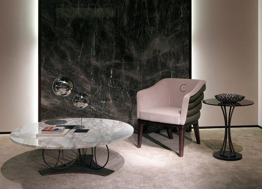 Carpanelli Круглый журнальный столик из мрамора Optical skin Tl59-/b - tl64-/b - Вид №1