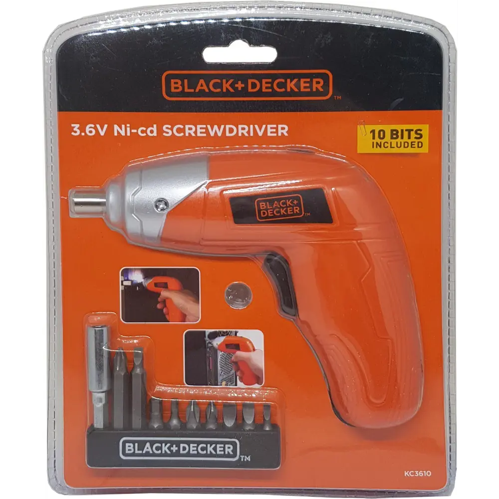 Отвертка аккумуляторная Black & Decker Ni-Cd 3.6 В BLACK + DECKER STLM-2025163 - Вид №1