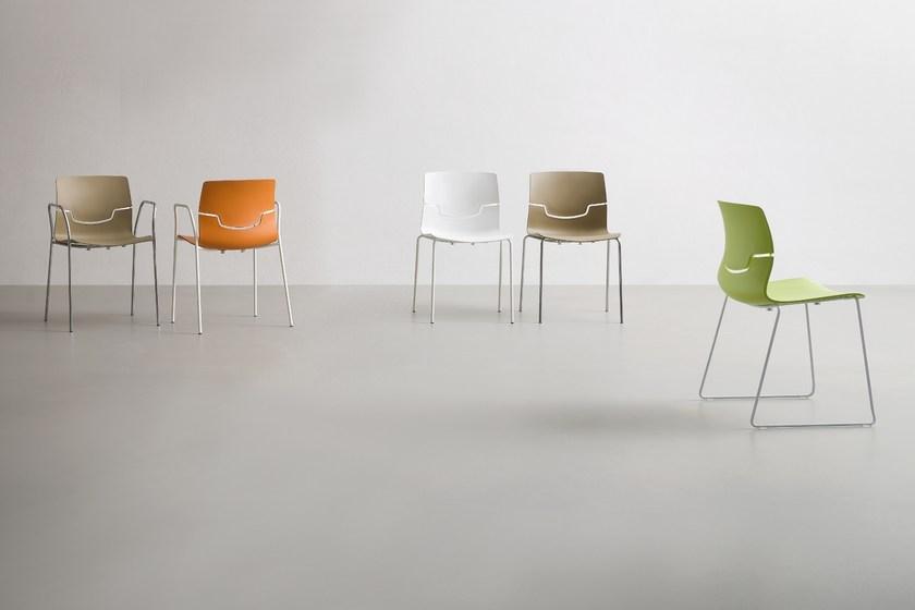 GABER Штабелируемый стул из полипропилена Slot sun-id-1505419 - Вид №3